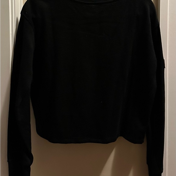 #3 Victoria Secret Sport Cropped Sweatshirt Size:Small Color Black - Picture 2 of 7